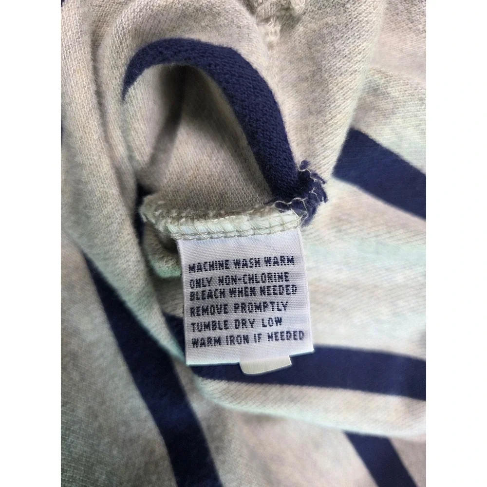Polo Ralph Lauren Polo Shirt Mens XXL Grey Navy Blue Striped Short Sleeve Cotton